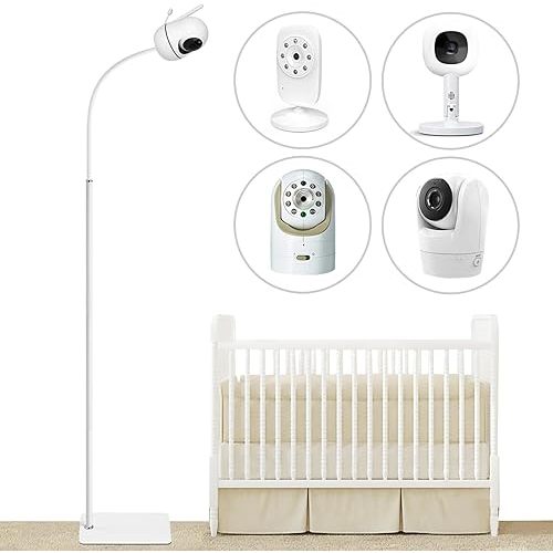 67" Adjustable Height Baby Monitor Floor Stand Holder Compatible with Hellobaby,ANMEATE,Infant Optics DXR-8 Pro,Also Compatible with The Nanit Pro Smart Baby Monitor & Flex Stand Without Tool