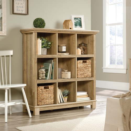 Sauder Garden Villa 9-Cube Bookcase Organizer, Orchard Oak Finish