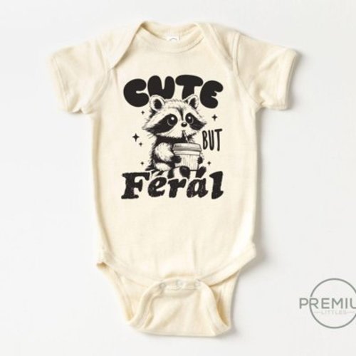 Baby Bodysuit BELLA CANVAS Cute But Feral Onesie