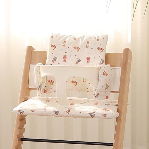 Waterproof & Compatible Stokke Tripp Trapp Cushion Set - Easy to Clean Stokke Tripp Trapp Newborn Set - 100% Cotton Stokke Tripp Trapp High Chair Cushion Set (Teddy Bear / 49.5 Counts)