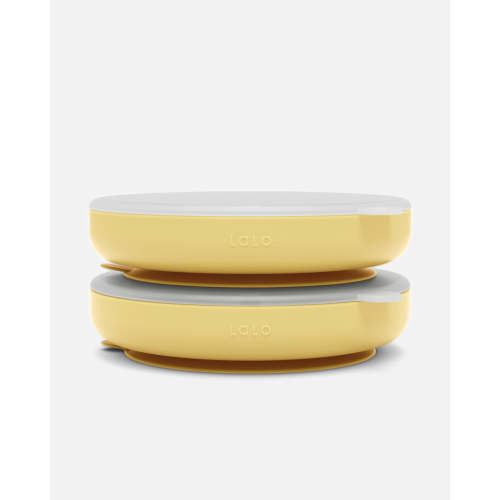 Suction Plate + Lid - Popcorn / 2 Pack