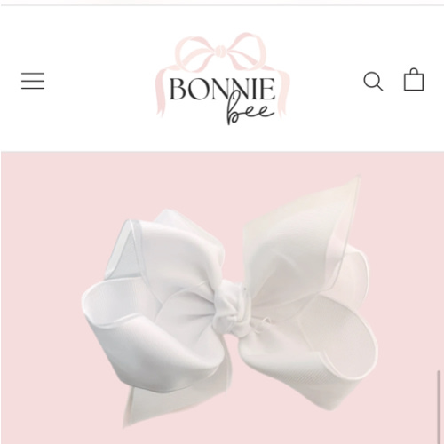 White Layered Organza/Grosgrain Bow