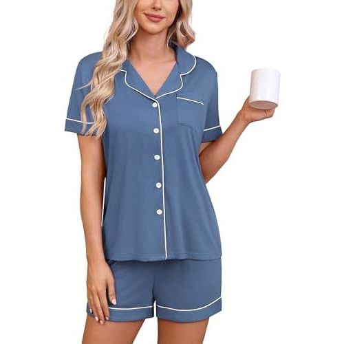 Pajama Sets For Women 2 Piece PJ Sets Short Sleeve Lounge Set Fashion Sleepwear XS-3XL