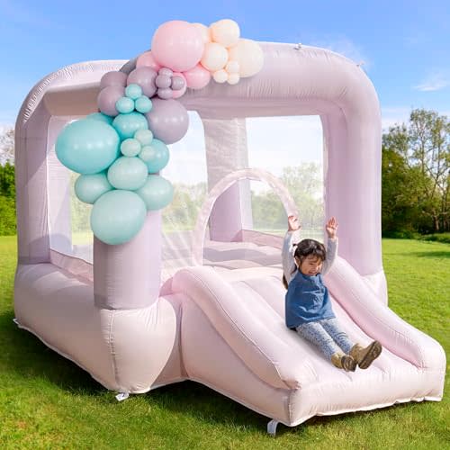 Bounce House, Bounce House for Toddlers 1-3, Mini Bounce House with Slide Indoor Outdoor, 8.33ft L x 5.4ft W x 6.17ft H, Birthday Party Gifts for Halloween Christmas