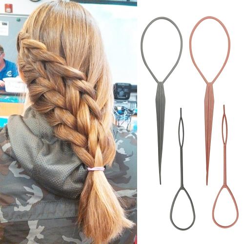 Herina 4 Pcs Hair Braid Ponytail Maker Styling Tool