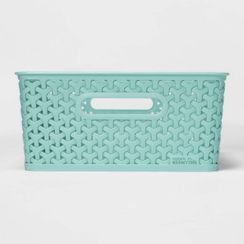 Y-Weave Medium Rectangle Bin - Room Essentials™, Color: Green, Size: Medium 5"x12"
