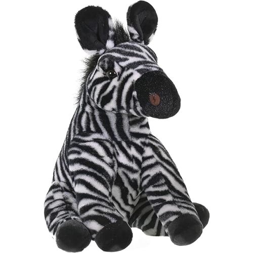 Wild Republic Zebra Plush, Stuffed Animal, Plush Toy, Gifts for Kids, Cuddlekins 12 Inches, Multicolor