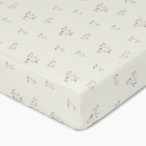 Crane Baby Avery Organic Cotton Fitted Crib Sheet - Bunny