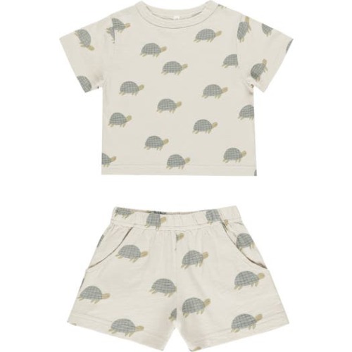 Print Cotton Top & Shorts Set, 6-12M