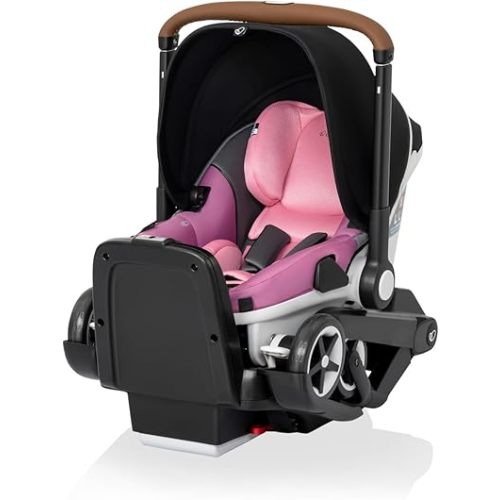 Evenflo Gold Shyft DualRide with Carryall Storage Infant Car Seat and Stroller Combo (Opal Pink)