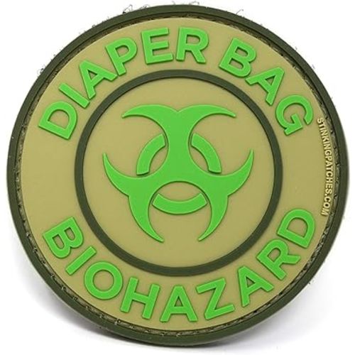Tactical Diaper Bag Biohazard PVC Tactical Hook and Loop Patch | Funny and Practical