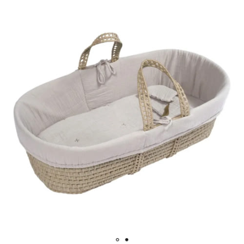 Numero 74 - Organic cotton Bedding Set for Moses Basket - Powder S018 | Smallable