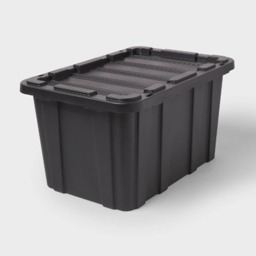 27gal Heavy Duty Storage Tote Black - Brightroom™