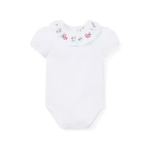 Baby Jet Ivory Baby Kitten Ruffle Collar Bodysuit by Janie and Jack