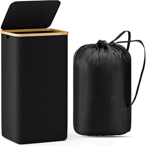 Laundry Hamper with Lid,100L Large Laundry Basket with Removable Inner Bag,Dirty Clothes Hamper Laundry for Bedroom Dorm Aesthetic