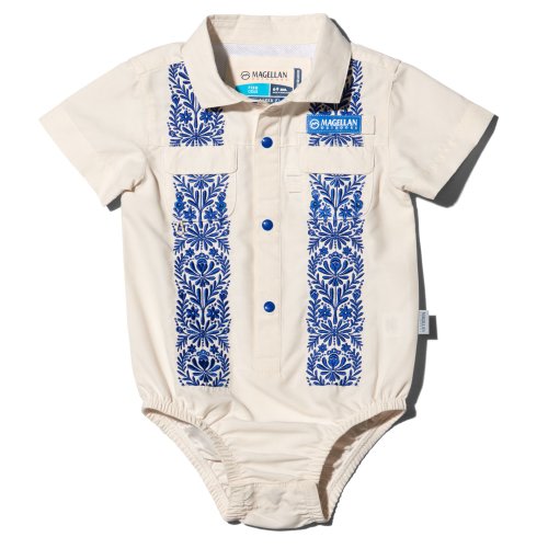 Magellan Outdoors Infant Boys' Laguna Madre Talavera Azul Onesie
