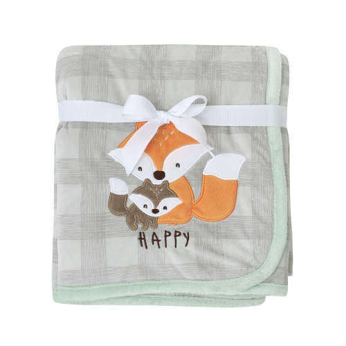 Gerber Baby & Toddler Boy Embroidered Plush Blanket with Fleece