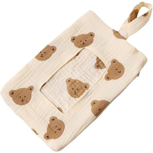 Baby Wipe Holder Portable Wipe Dispenser Strollers Storage Bag Container Double Layer Travel Carry Case for Diapers