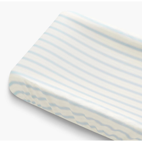 Seaside Stripes Changing Pad Cover - Blue | Gooselings