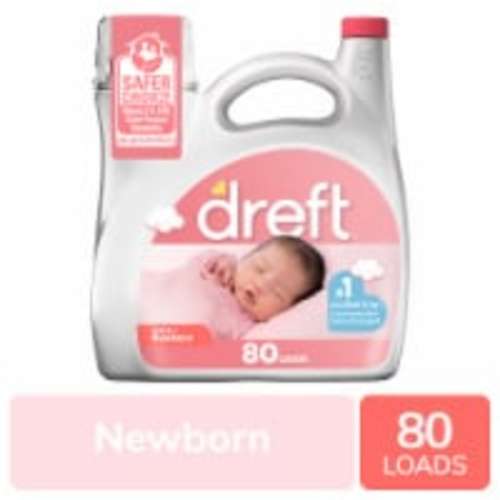 Dreft Newborn Baby Lightly Scented Liquid Laundry Detergent, 105 fl oz