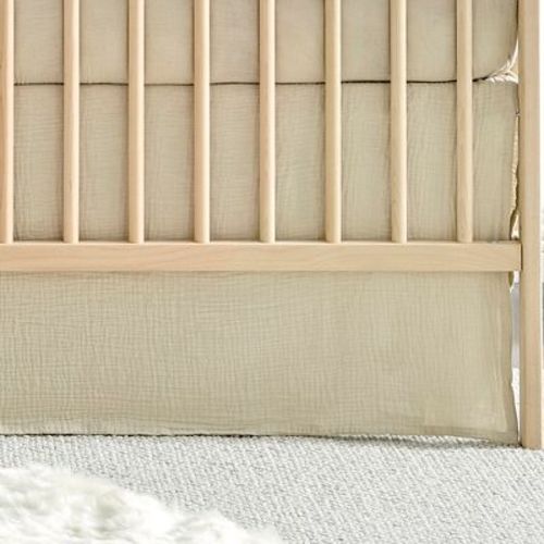 Cloud Muslin Dust Ruffle Beige - Levtex Baby
