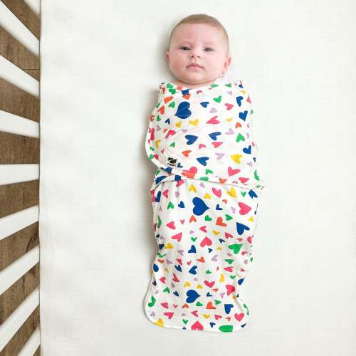 Snugababe Swaddle™ Sleep Pod - Colorful Hearts