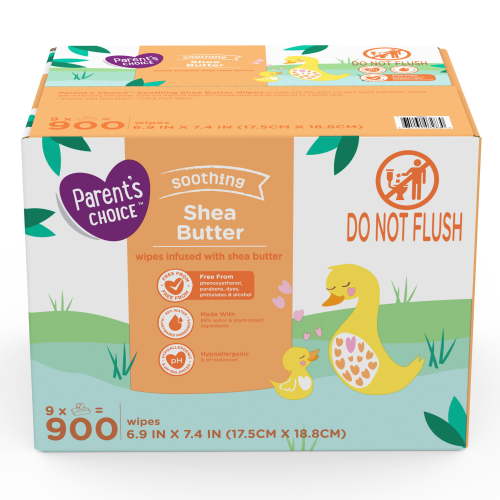 Parent's Choice Soothing Shea Butter Baby Wipes (900 Total Wipes)