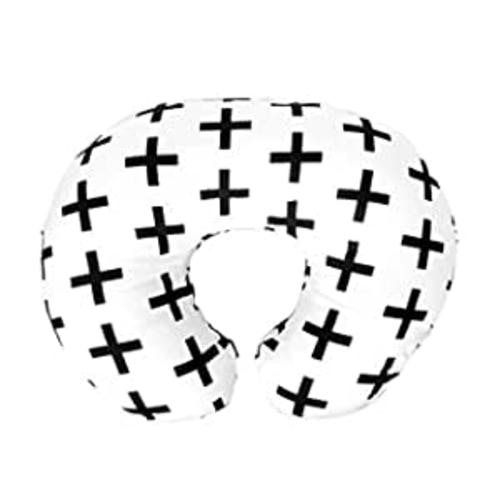 Amazon.com : Mila Millie Premium Quality Nursing Pillow Cover Nordic Swiss Black Cross Unisex Design Slipcover - 100% Cotton Hypoallergenic - Great for Breastfeeding Mothers - Fits Boppy Pillow : Baby