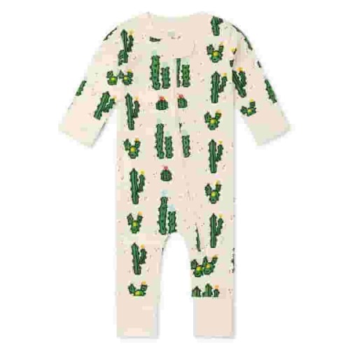 M+A by Monica + Andy Organic Cotton Gender Neutral Long Sleeve Baby One-Piece Pajama, Sizes Newborn - 24 Months