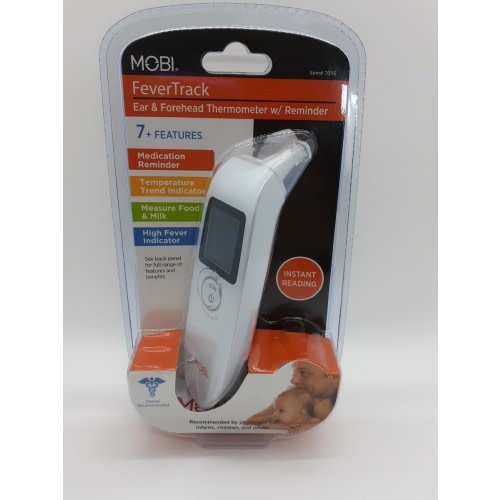 MOBI FeverTrack Ear & Forehead Digital Thermometer w/ Reminder 7+ Features