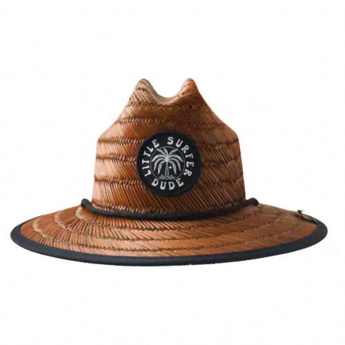 BLACK BRIM BABY STRAW HAT