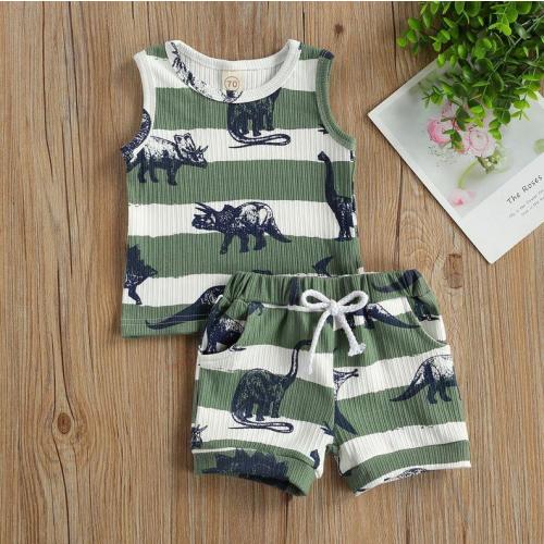 Dinosaur Tank Top and Shorts Set