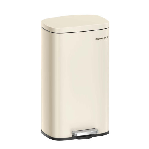 Songmics Stainless Steel Step On Fingerprint-resistant Trash Can with Back Handle & Reviews | Wayfair