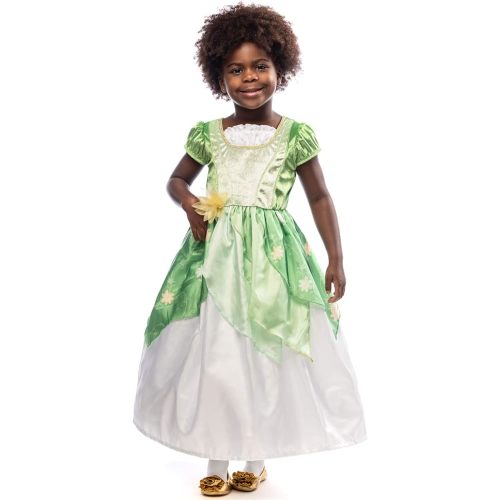 Little Adventures Classic Lily Pad Princess Dress Up Costume - Machine Washable Child Pretend Play Dress with No Glitter