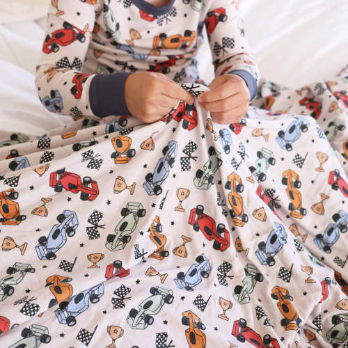 Pit Crew Double Sided Bamboo Blanket