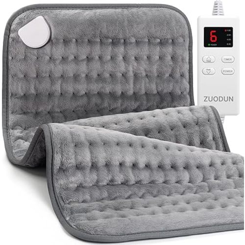 Heating Pad for Back, Neck, and Shoulder Pain Relief, Electric Heat Pad with 6 Heat Levels, Moist Heat Option, Auto Shut-Off, Birthday Christmas Gifts for Women Men Mom Dad Grandma, Gifts for her
