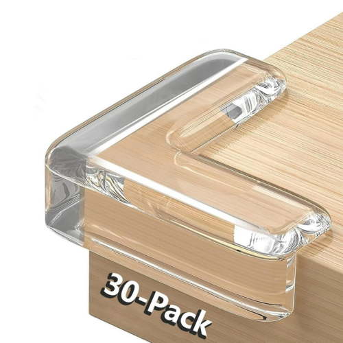 Gegong 30Pack Table Corner Protectors, Corner Guards, Baby Safety Table Edge Guards, PVC Soft Thick Version Double-Sided Tape for Furnitur(Transparent)