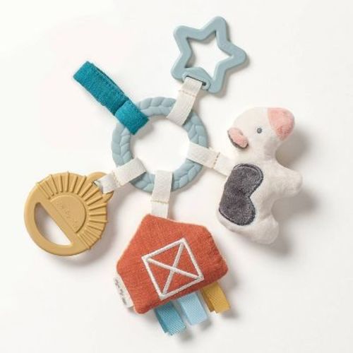 Itzy Ritzy Bitzy Busy Ring Teething Activity Toy - Cloud - 4pc