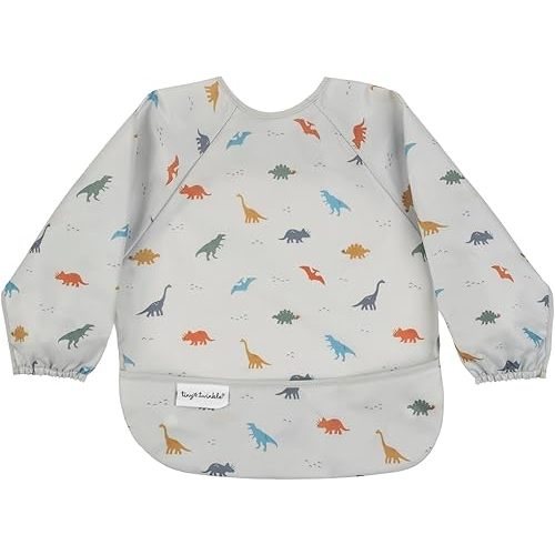 Tiny Twinkle Long Sleeve Bib for Babies & Toddlers – Waterproof Smock Bib for Eating – Machine Washable & Mess-Proof, Baby Feeding Essential & Shower Must-Have(Dinosaur, 6–24M)