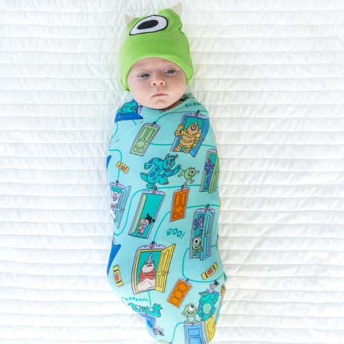 Disney Monsters, Inc. Scream Team Swaddle & Hat Set