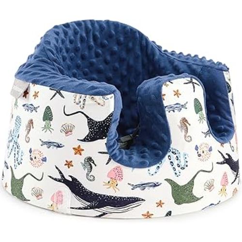 Seat Cover Compatible with Bumbo and Nuby Seat, Booster Seats Accessories, Soft Breathable Cover for Baby Girl Boy, Cover Only