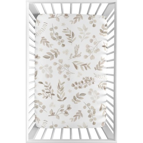 Botanical Leaf Mini Fitted Crib Sheet