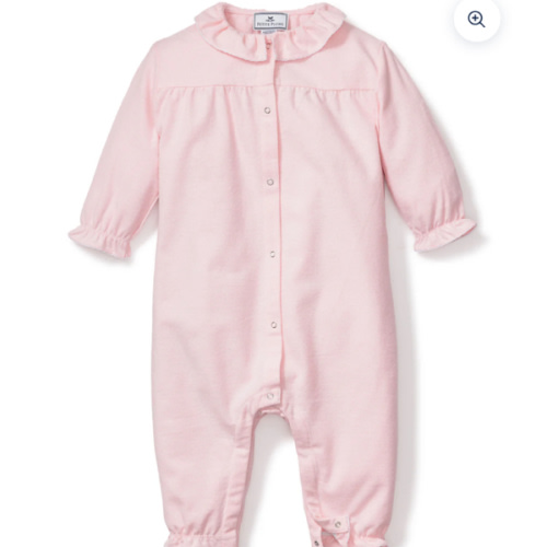 Baby's Flannel Madeline Romper in Pink
