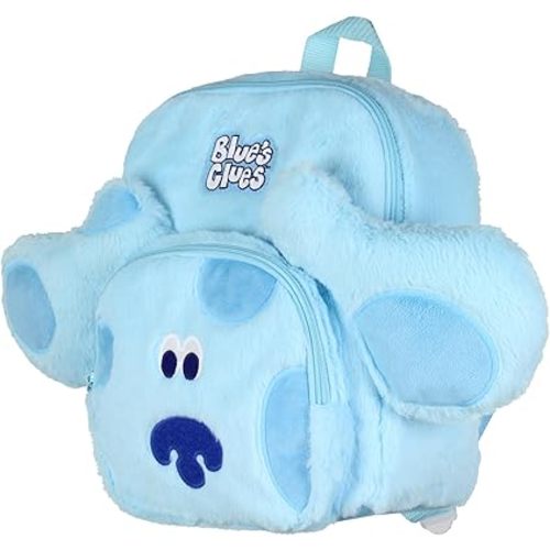 INTIMO Blue's Clues Plush Character Cartoon Face 12 Inch Backpack For Daily Use