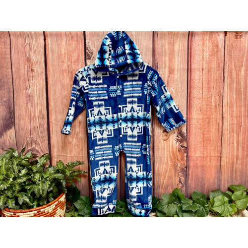 Western Style Baby Onesie 3-6 months-Blue (94bc176) - Mission Del Rey Southwest LLC