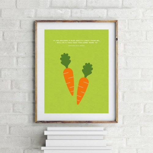 The Runaway Bunny - Children&#39;s Book Quote Print - Margaret Wise Brown - Kid&#39;s Room Decor - Nursery Wall Art - Minimal - Gift for Book Lover