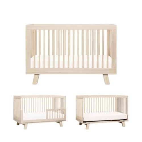 Babyletto Hudson 3-in-1 Convertible Crib with Toddler Rail - Washed Natural