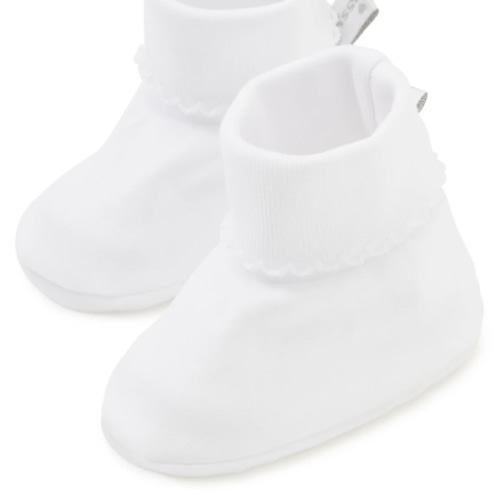 White Kissy Basics Booties