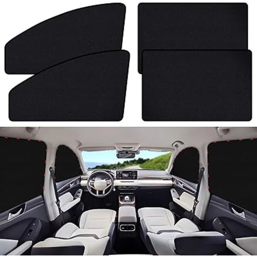 ZATOOTO Suede Car Window Shades 4PCS - Car Window Covers for Ultimate Privacy, UV Protection, and Heat Insulation, Sun Shade Perfect for Camping, Travel, Baby Safety, and Daily Use