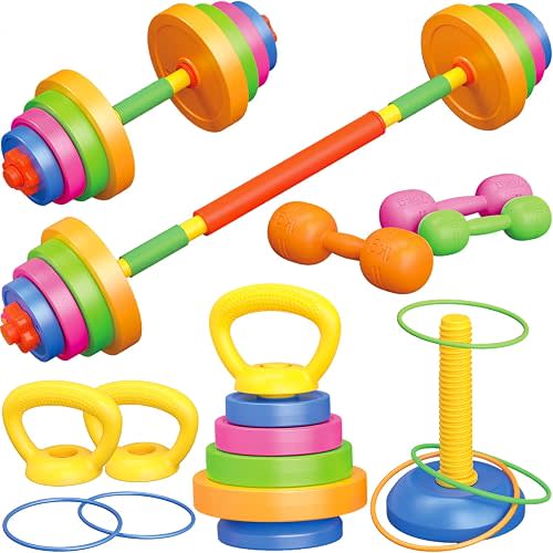 6-in-1 Kids Weight Set, Kid exercise equipment, Kids Workout Equipment Toys